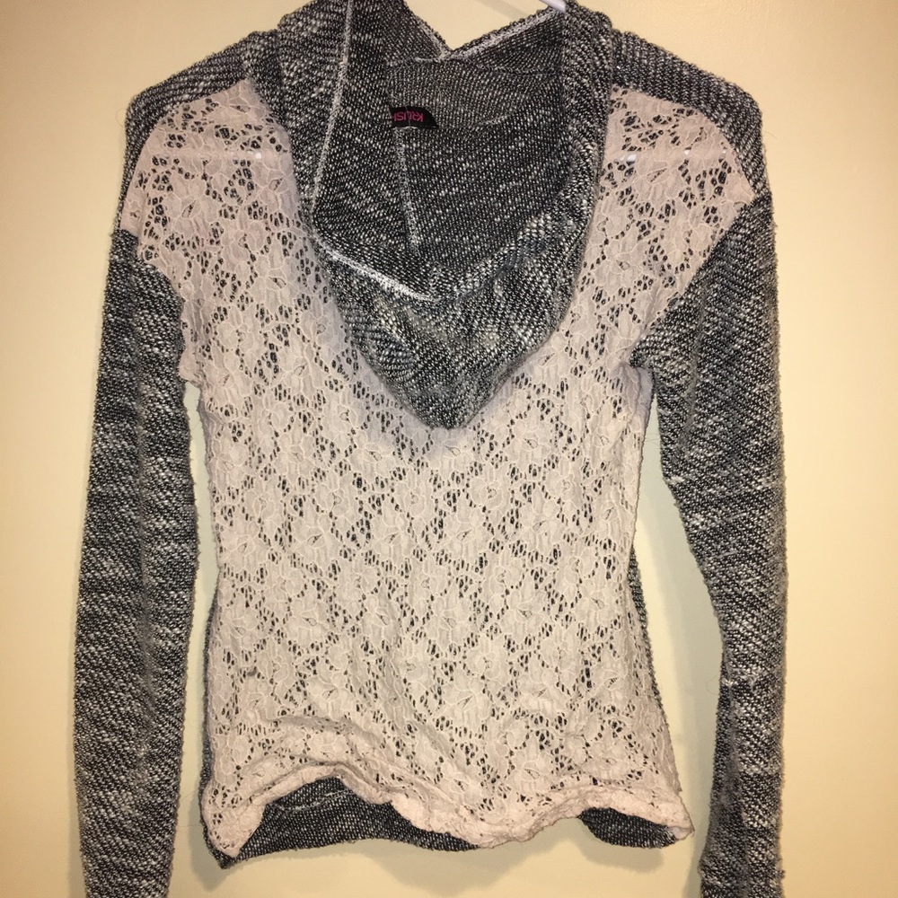 Lace Back Hoodie